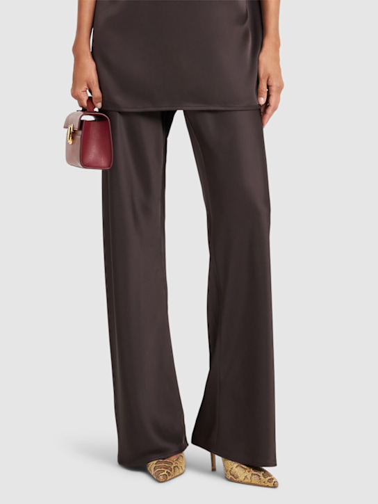 Gia Borghini: Mules Abella in pelle stampa pitone 85mm - women_1 | Luisa Via Roma