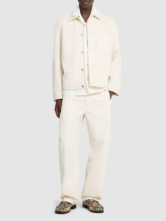 Jil Sander: Denim workwear jacket - men_1 | Luisa Via Roma