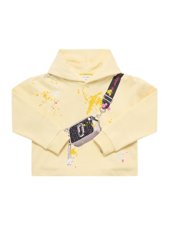 Marc Jacobs: Printed cotton sweatshirt hoodie - kids-boys_0 | Luisa Via Roma