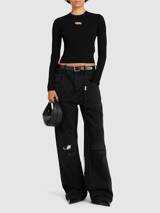 Diesel: M-Valary ビスコースクロップドトップ - women_1 | Luisa Via Roma