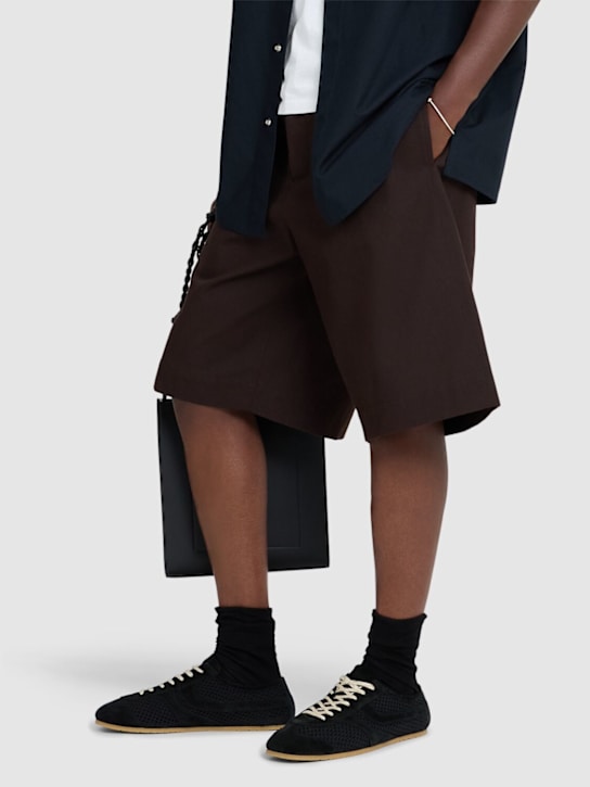 Dries Van Noten: Mesh & suede sneakers - men_1 | Luisa Via Roma