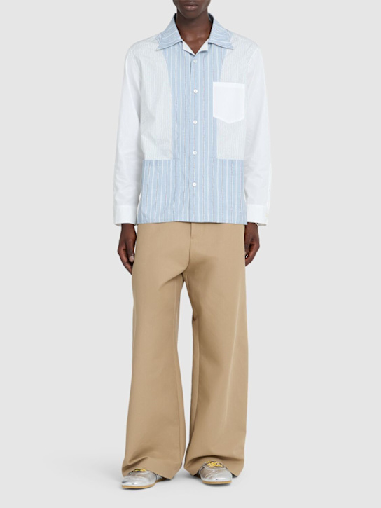 Maison Margiela: Long-sleeve striped cotton shirt - men_1 | Luisa Via Roma