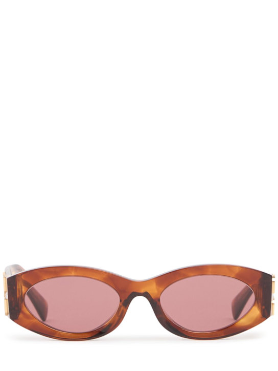 Miu Miu: Occhiali da sole in acetato - Marrone - women_0 | Luisa Via Roma