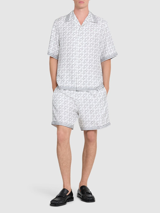 Amiri: MA Quad silk bowling shirt - men_1 | Luisa Via Roma
