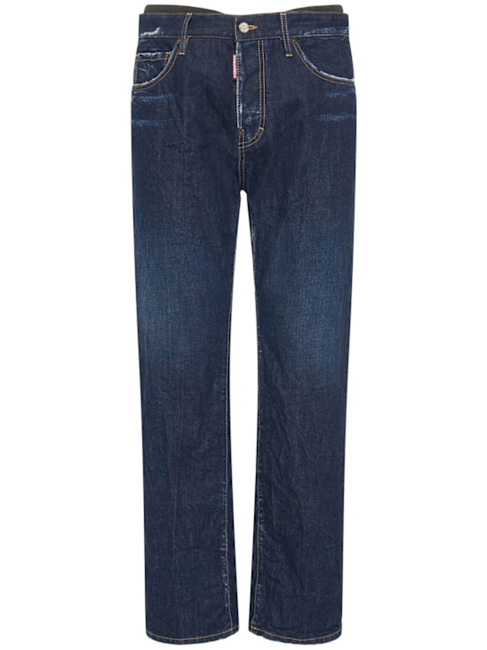 Dsquared2: 642 cotton denim jeans - Navy - men_0 | Luisa Via Roma