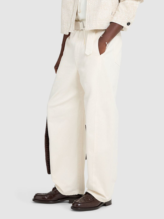 Jacquemus: Les derbies tressees lace-up shoes - Dark Brown - men_1 | Luisa Via Roma