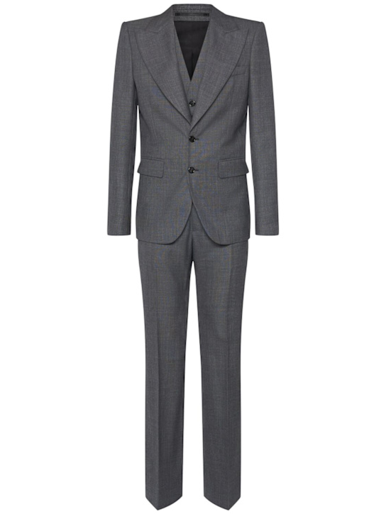 Dsquared2: Anzug aus Wolle „70s“ - Hellgrau - men_0 | Luisa Via Roma