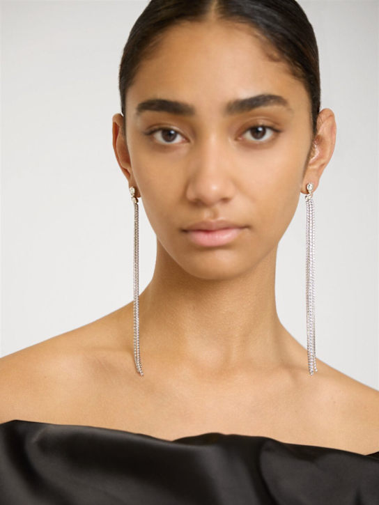 Jil Sander: クリスタル ロングピアス - women_1 | Luisa Via Roma