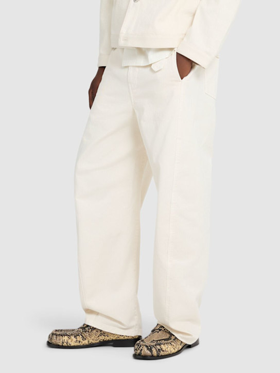 Dries Van Noten: Snake printed leather loafers - men_1 | Luisa Via Roma