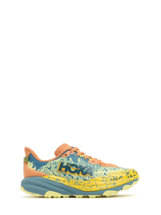 Hoka: Sneakers à lacets Speedgoat 6 - Jaune/Vert - kids-girls_0 | Luisa Via Roma