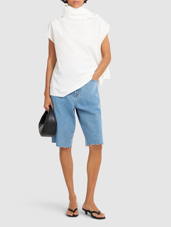 Róhe: Baggy denim shorts - Blue - women_1 | Luisa Via Roma