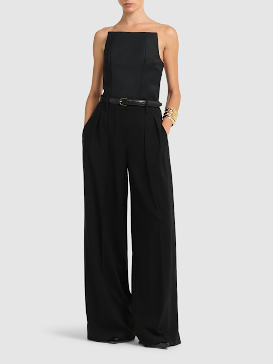 Entire Studios: Mantle wool blend corset - Black - women_1 | Luisa Via Roma