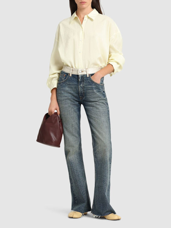 MM6 Maison Margiela: Mid rise bootcut jeans - women_1 | Luisa Via Roma