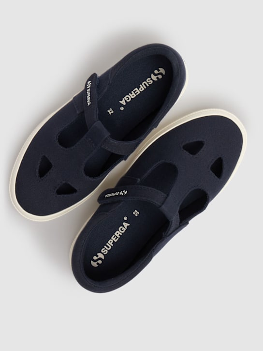 Superga: 3662 Kids cotton eyes sandals - Dark Blue - kids-boys_1 | Luisa Via Roma