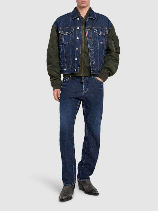 Dsquared2: Hybrid aviator bomber jacket - men_1 | Luisa Via Roma