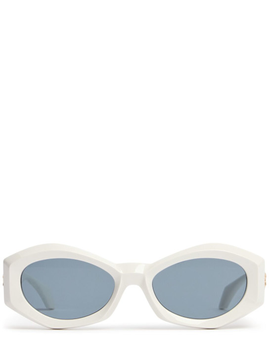 Versace: Oval acetate sunglasses - women_0 | Luisa Via Roma