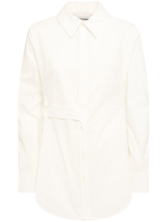 Jean Paul Gaultier: Shirt w/ strap detail - White - women_0 | Luisa Via Roma