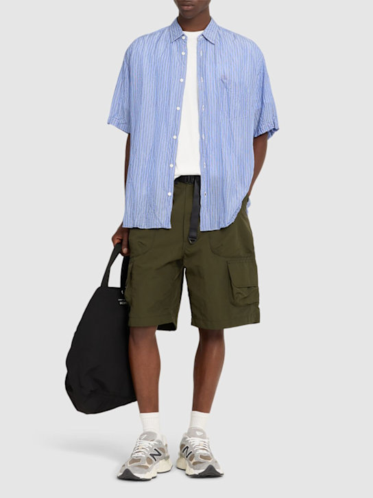 Comme des Garçons Homme: ナイロンカーゴハーフパンツ - men_1 | Luisa Via Roma