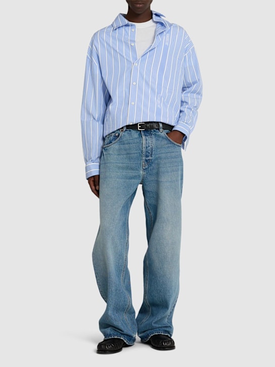 Jacquemus: Le de nîmes large denim jeans - men_1 | Luisa Via Roma