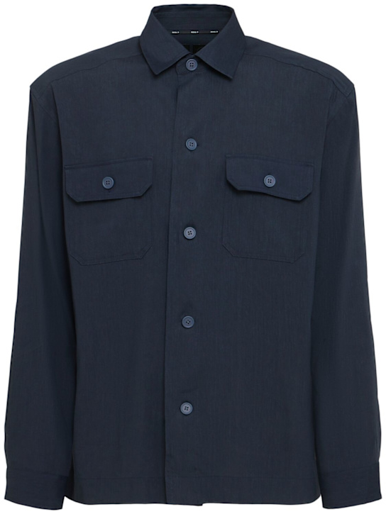 Linen blend overshirt