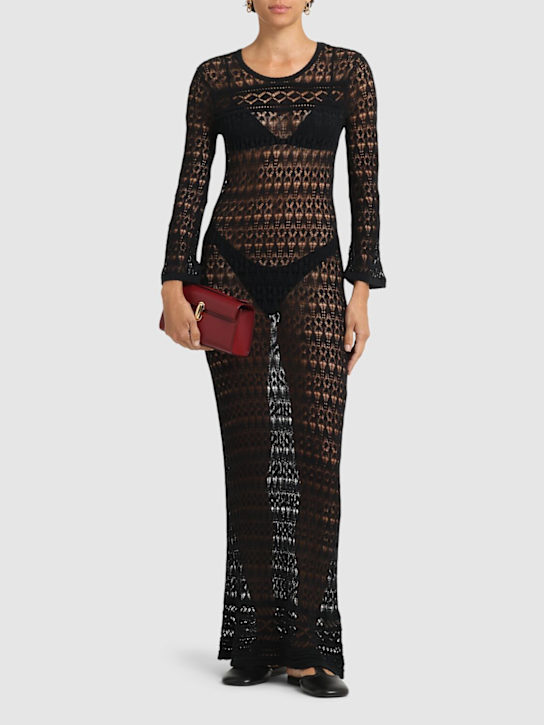 Isabel Marant: Paloma cotton blend crochet long dress - women_1 | Luisa Via Roma