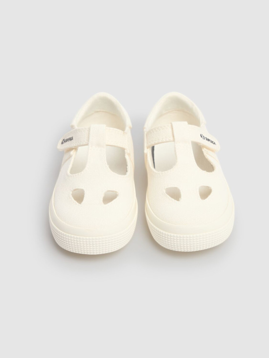 Superga: 3662 Kids コットンアイサンダル - ホワイト - kids-boys_1 | Luisa Via Roma