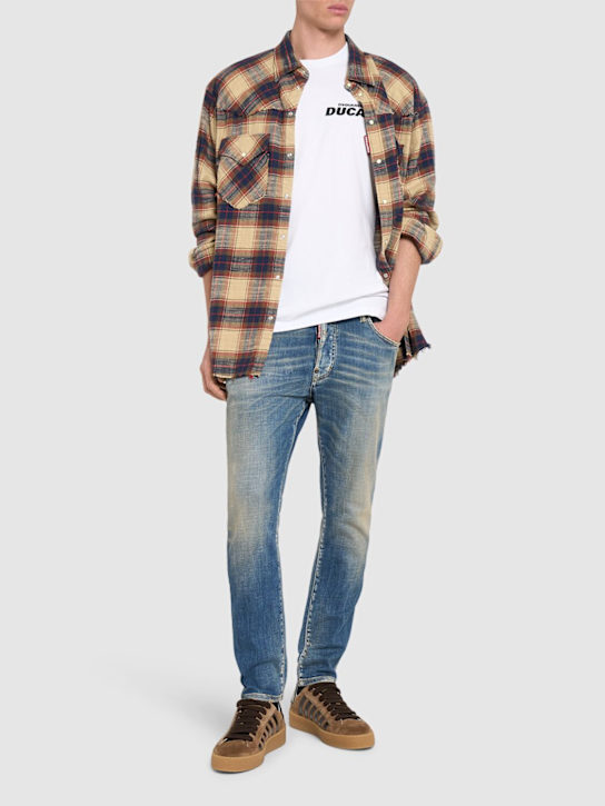 Dsquared2: D2 Farmer checked cotton shirt - men_1 | Luisa Via Roma