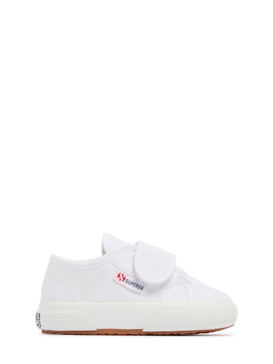 Superga: 2750-Bstrap cotton canvas sneakers - White - kids-boys_0 | Luisa Via Roma
