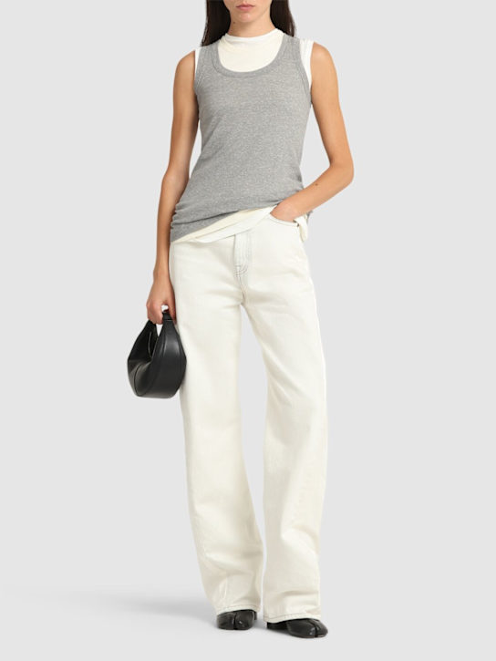 MM6 Maison Margiela: Mid rise straight jeans - women_1 | Luisa Via Roma