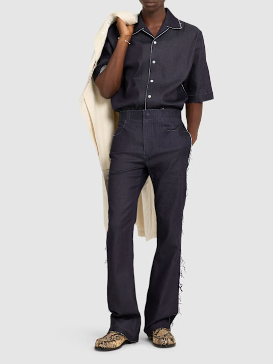Trompe l'oeil stretch denim jeans - Thumbnail 2