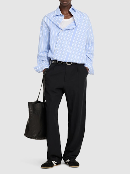 Jacquemus: La chemise cuadro asymmetric shirt - men_1 | Luisa Via Roma