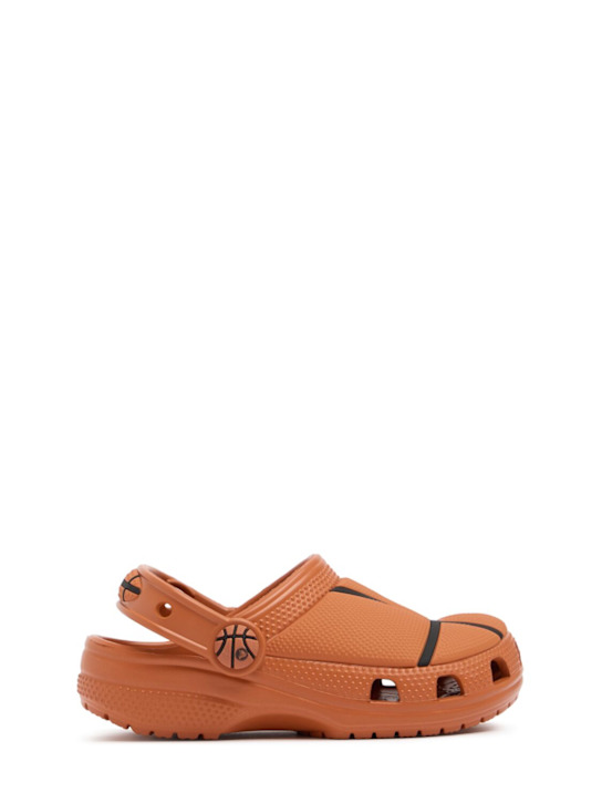 Crocs: Basket Clog rubber crocs - Brown - kids-boys_0 | Luisa Via Roma