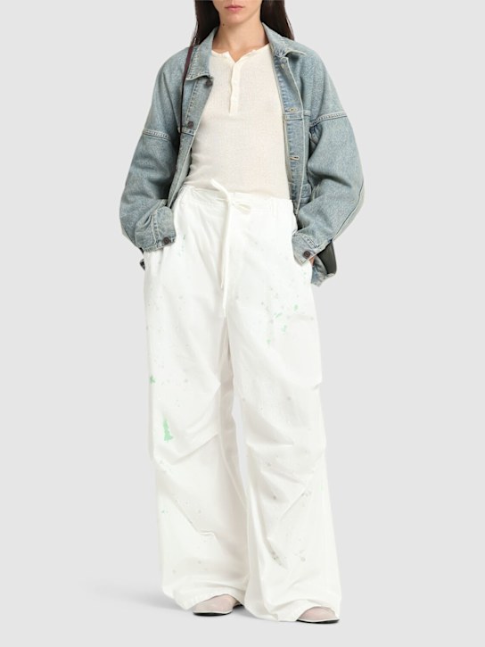 MM6 Maison Margiela: Weite Hose aus Baumwollpopeline - women_1 | Luisa Via Roma