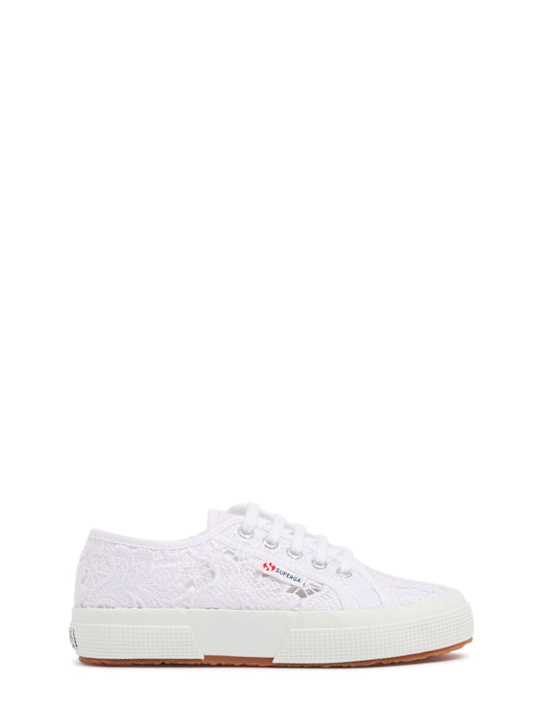 Superga: Sneakers stringate 2750-Kids in macramé - Bianco - kids-girls_0 | Luisa Via Roma