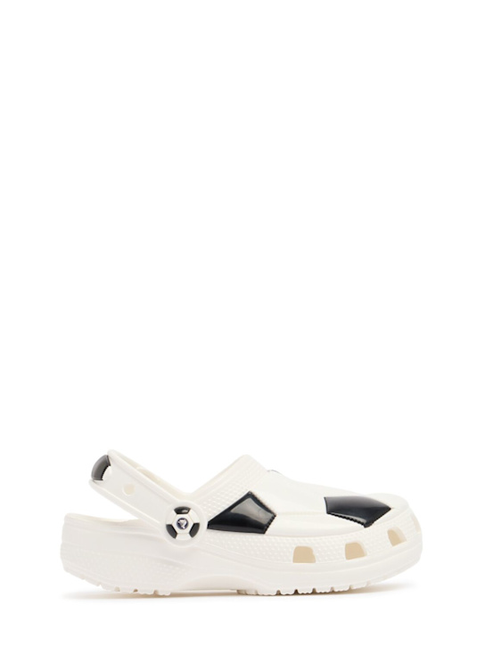 Crocs: Soccer Clog rubber crocs - White/Black - kids-boys_0 | Luisa Via Roma