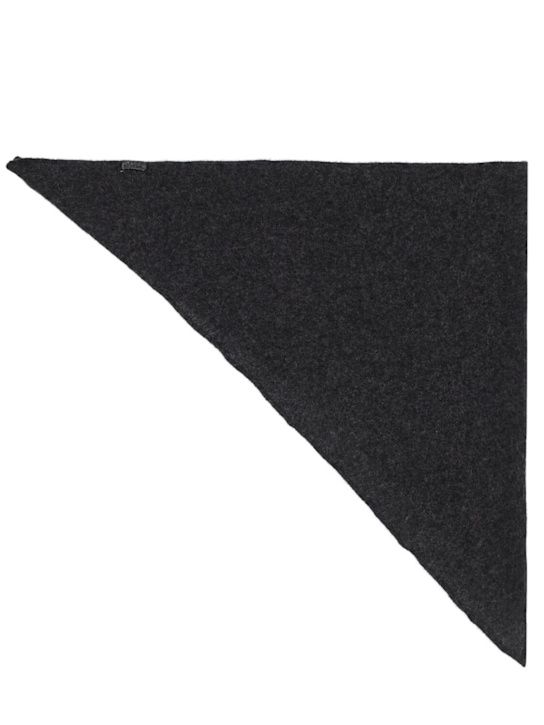 Brunello Cucinelli: Cashmere scarf - Anthracite - women_0 | Luisa Via Roma