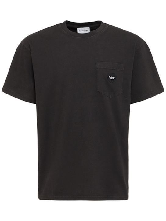 Carhartt WIP: Ingo single jersey t-shirt - Black - men_0 | Luisa Via Roma