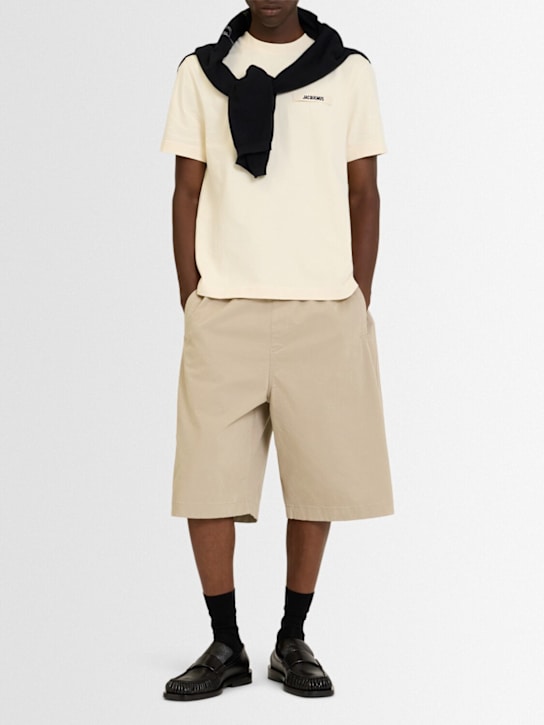 Jacquemus: Le T-Shirt Gros Grain cotton t-shirt - men_1 | Luisa Via Roma