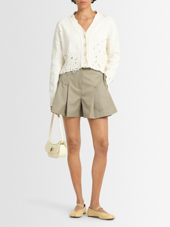 3d disheveled jacquard cotton cardigan - Thumbnail 2