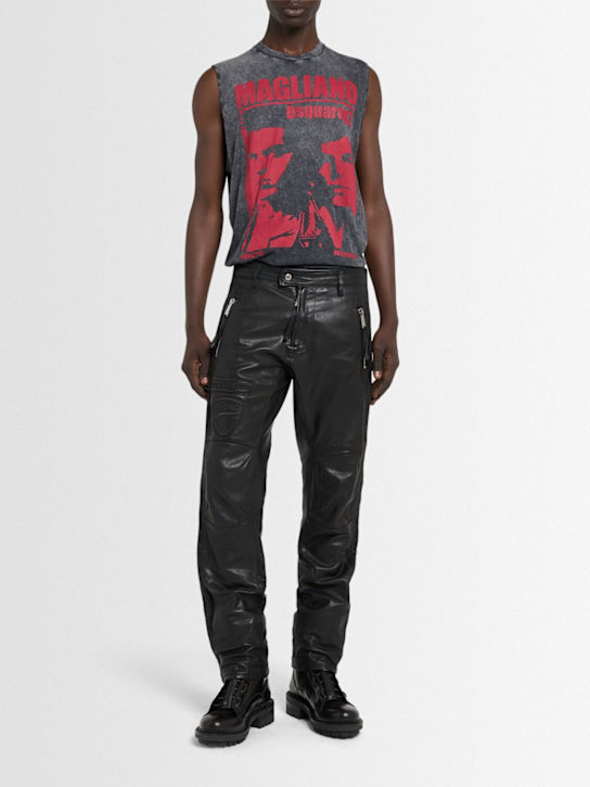 Dsquared2: Magliano cigarette fit cotton t-shirt - Charcoal - men_1 | Luisa Via Roma