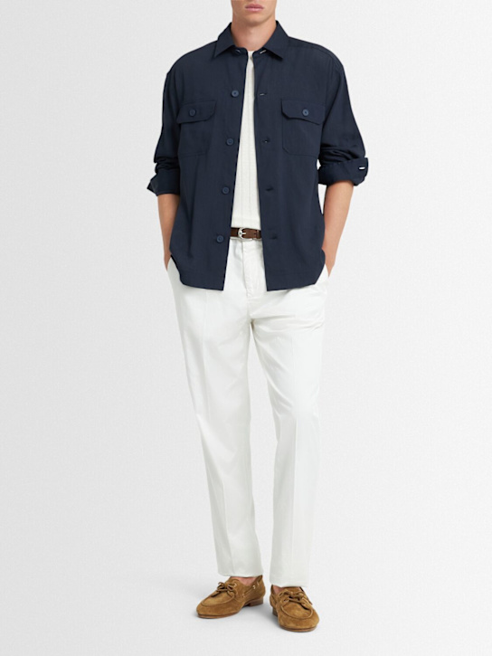 Linen blend overshirt - Thumbnail 2