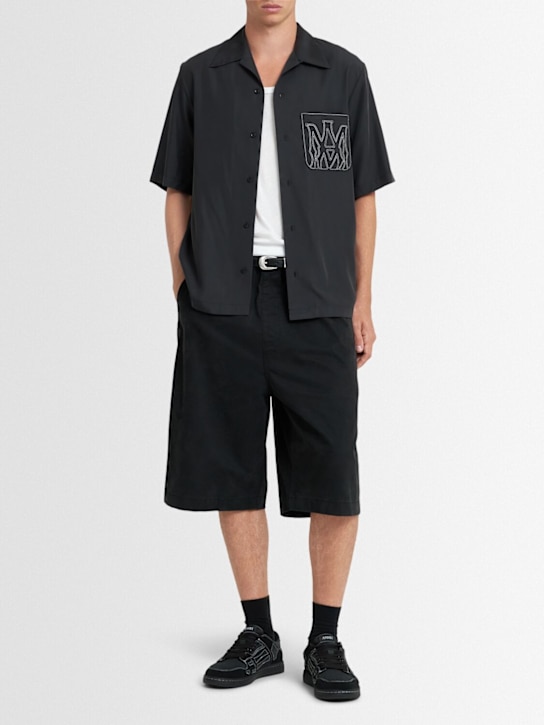 Amiri: Ma outline bowling shirt - Black - men_1 | Luisa Via Roma