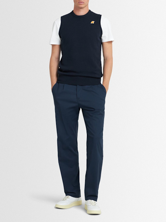 K-Way: Jeano cotton blend knit vest - men_1 | Luisa Via Roma