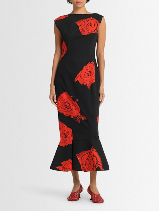 Marni: Juno printed heavy cotton poplin dress - women_1 | Luisa Via Roma