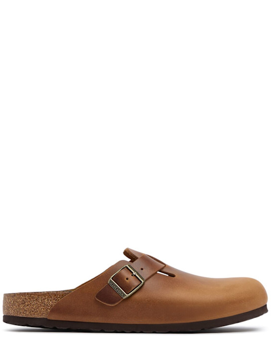 BIRKENSTOCK: Boston oiled leather mules - men_0 | Luisa Via Roma