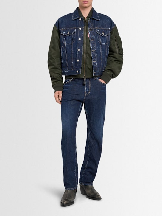 Dsquared2: 642 cotton denim jeans - Navy - men_1 | Luisa Via Roma