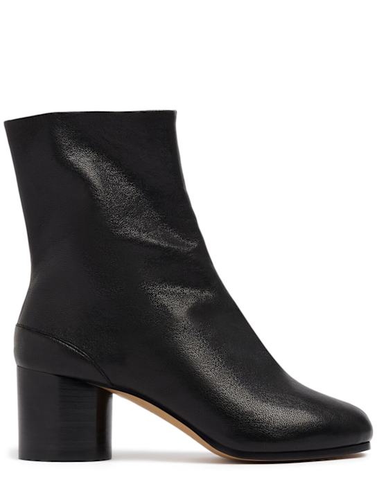 Maison Margiela: 60mm Tabi leather ankle boots - women_0 | Luisa Via Roma