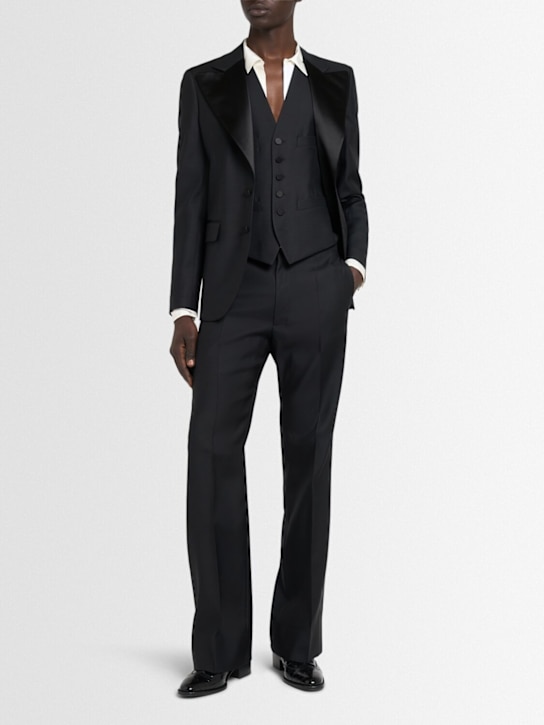 Dsquared2: 70's Tux wool & silk suit - Black - men_1 | Luisa Via Roma