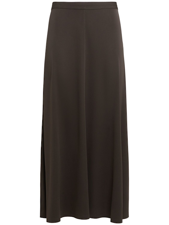 Toteme: Fluid jersey midi skirt - Pepper - women_0 | Luisa Via Roma