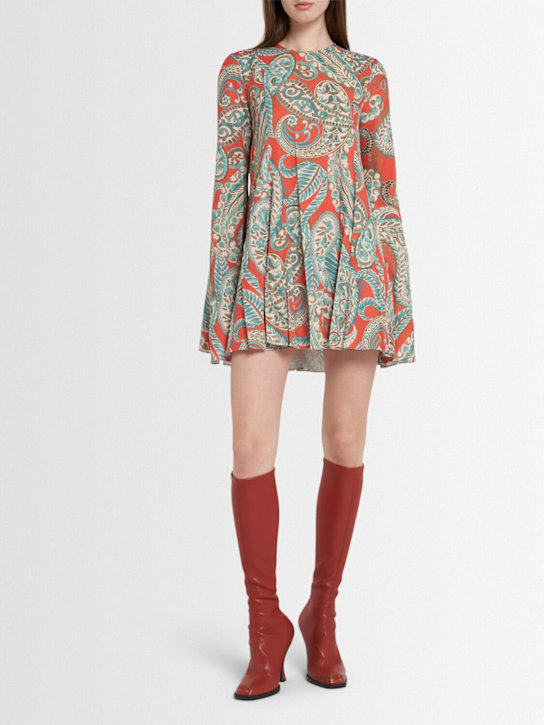 Etro: Mini robe fluide avec manches cloches - women_1 | Luisa Via Roma